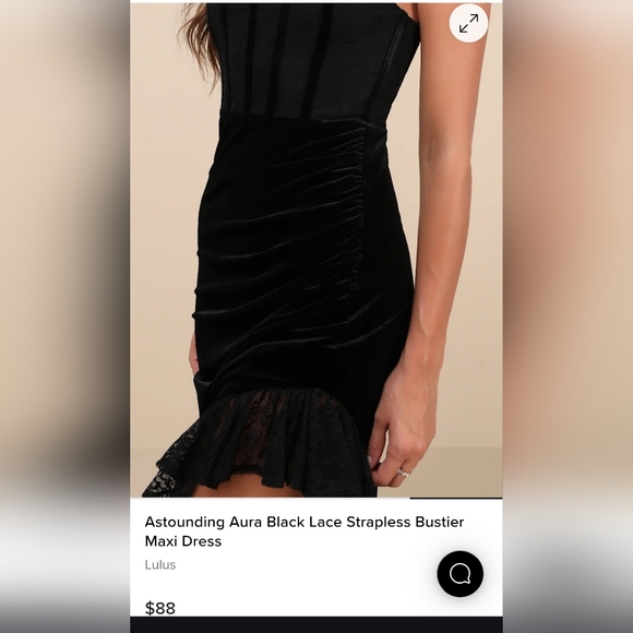 Astounding Aura Black Lace Strapless Bustier Maxi Dress - Picture 7 of 12